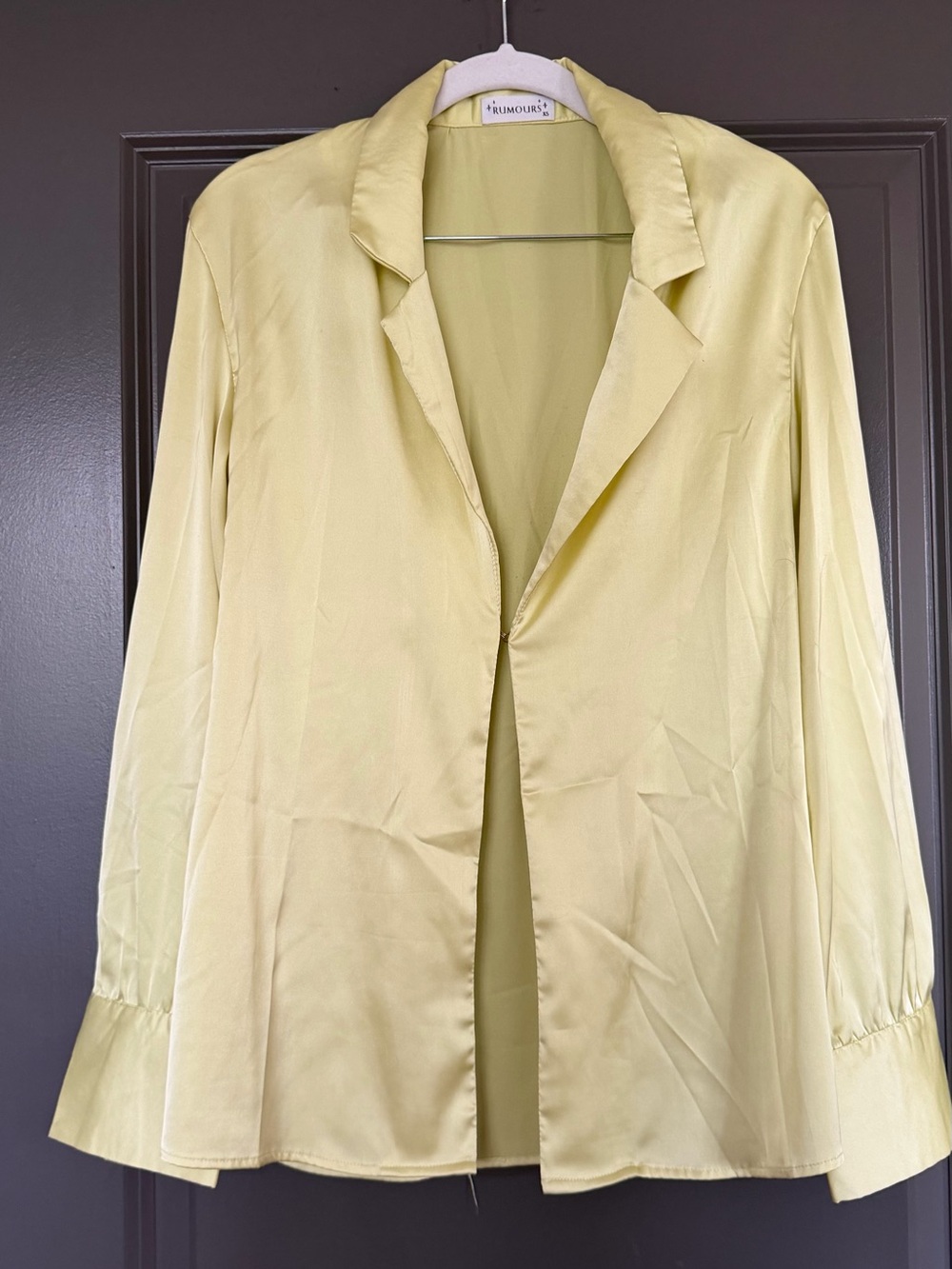 Yellow Satin-look Blouse and skirt set by Rumours